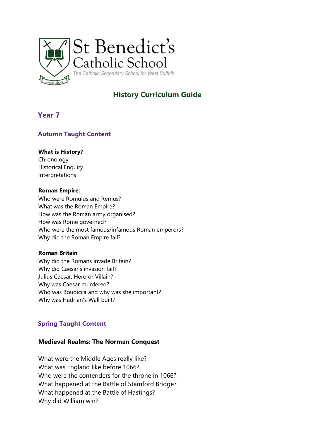 Download History Curriculum Guide