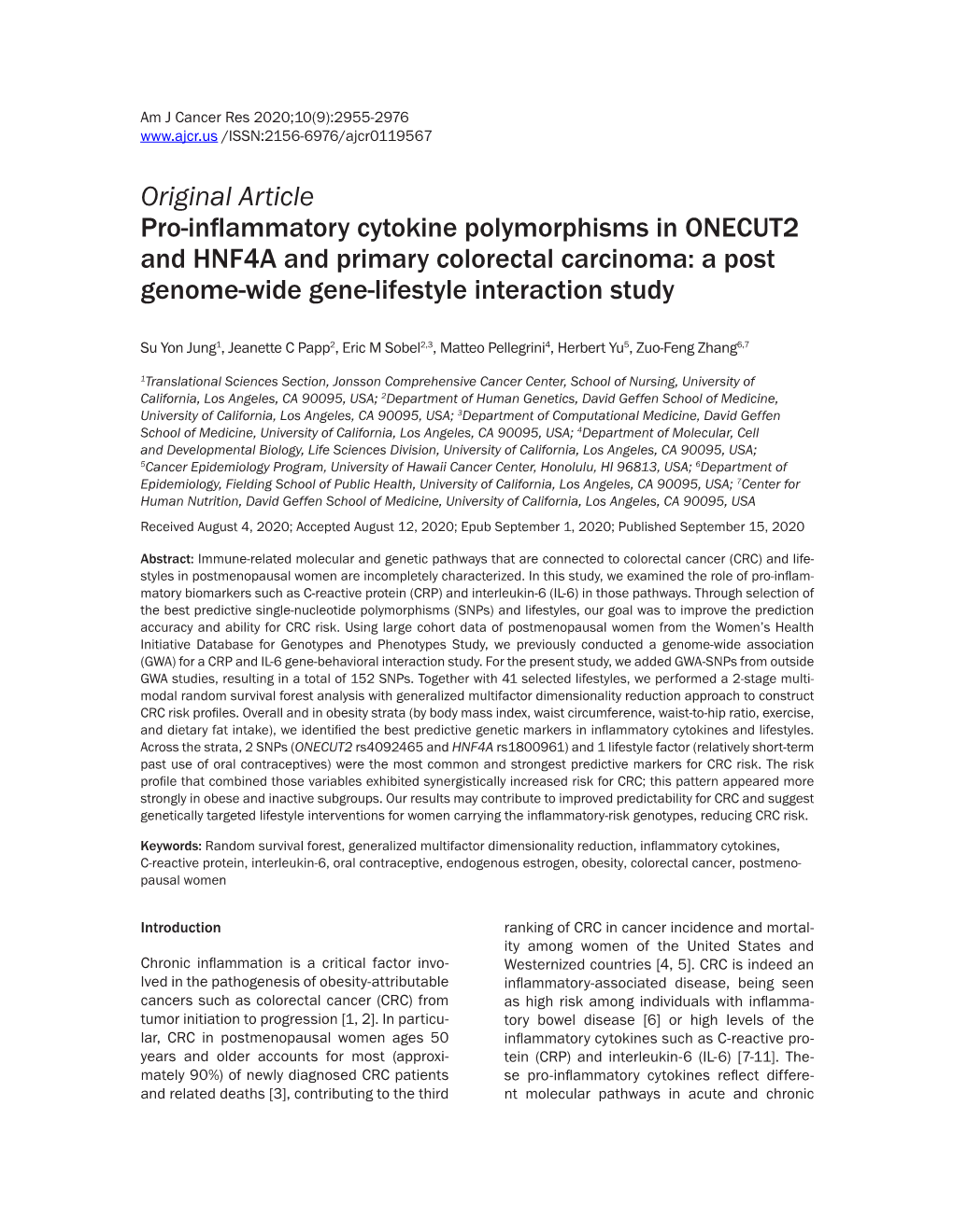 A Post Genome-Wide Gene-Lifestyle Interaction Study