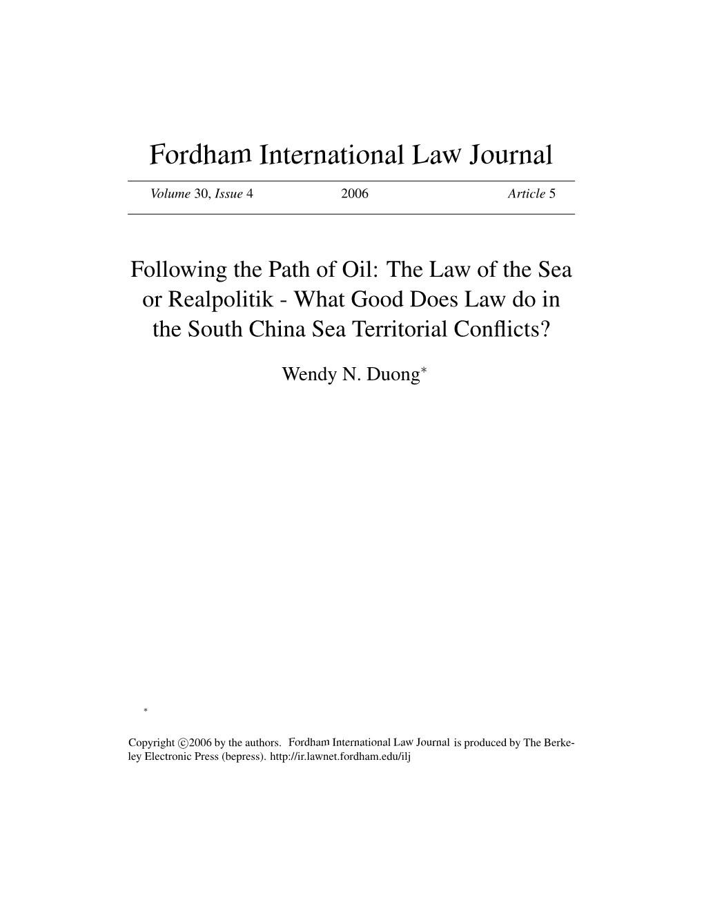 What Good Does Law Do in the South China Sea Territorial Conflicts?