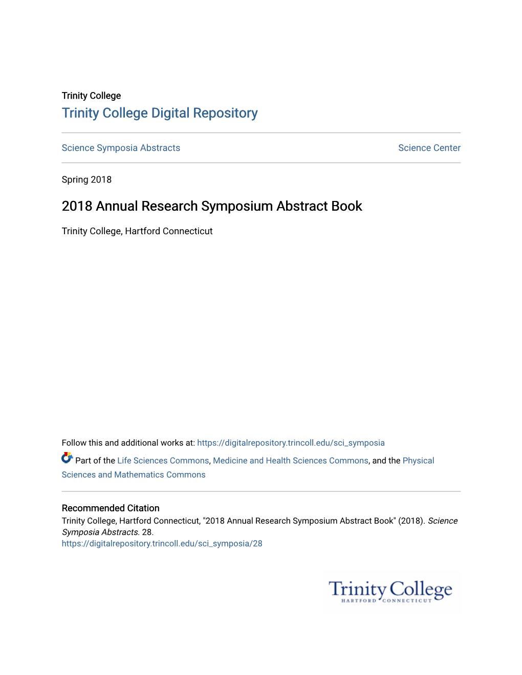 2018 Annual Research Symposium Abstract Book