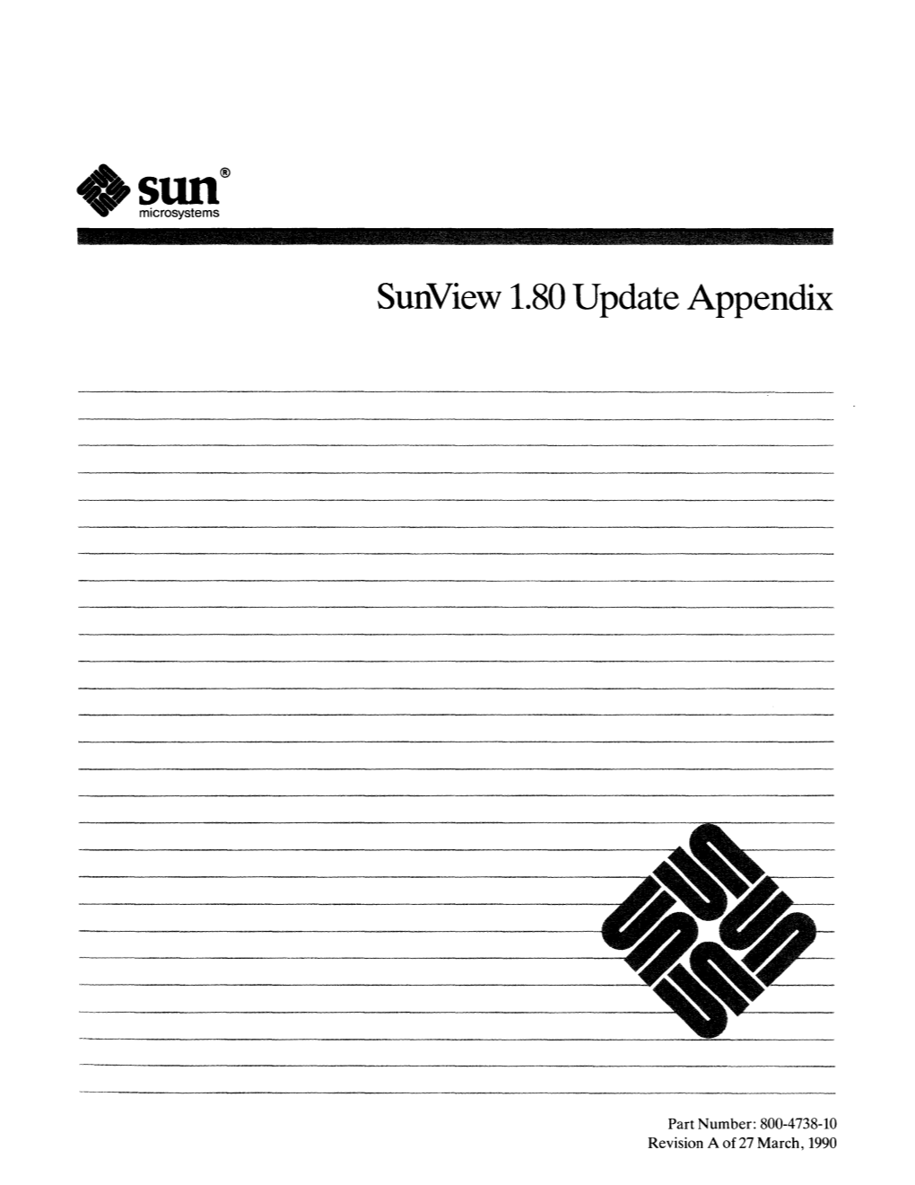 Sunview 1.80 Update Appendix