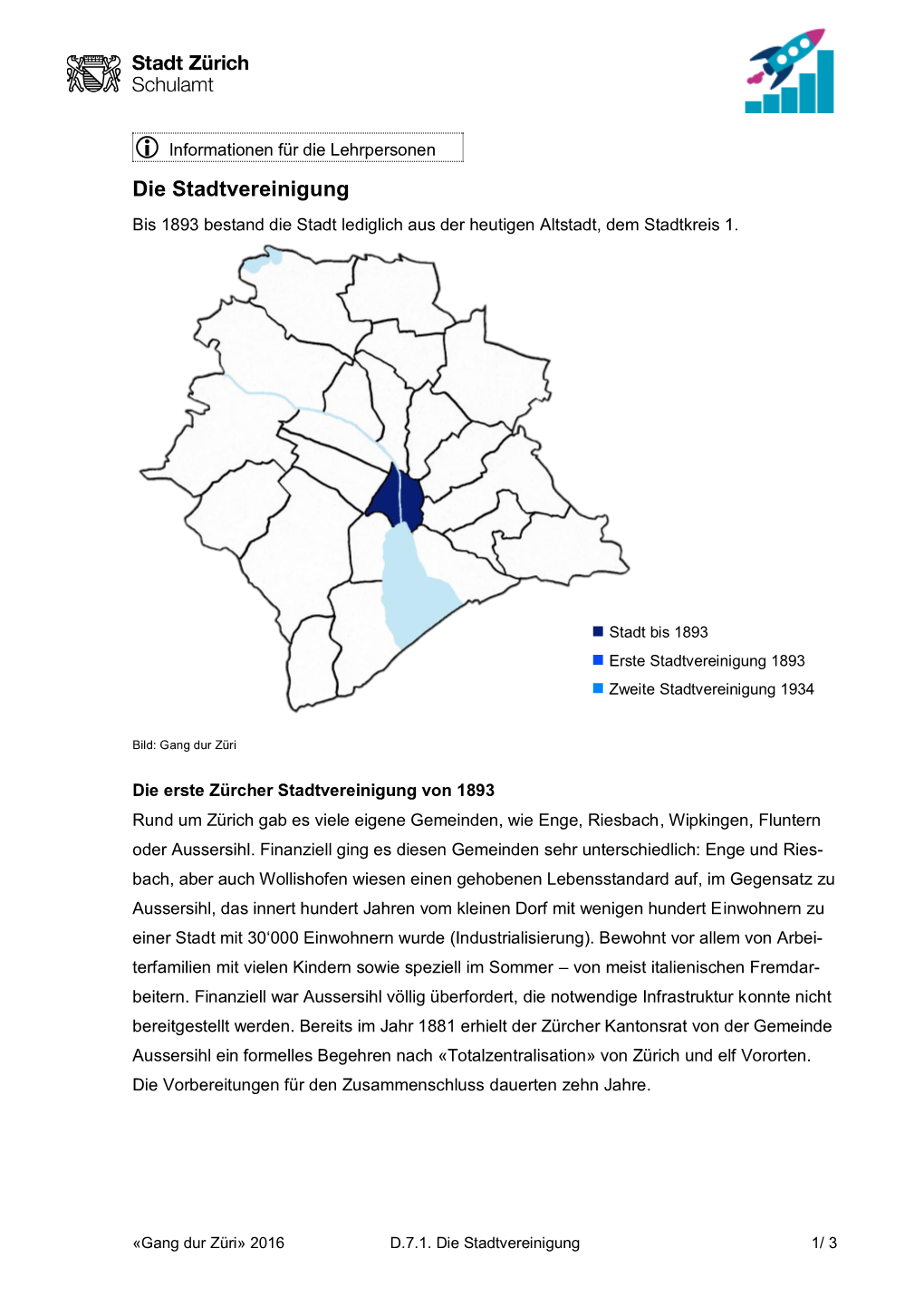 Die Stadtvereinigung Bis 1893 Bestand Die Stadt Lediglich Aus Der Heutigen Altstadt, Dem Stadtkreis 1