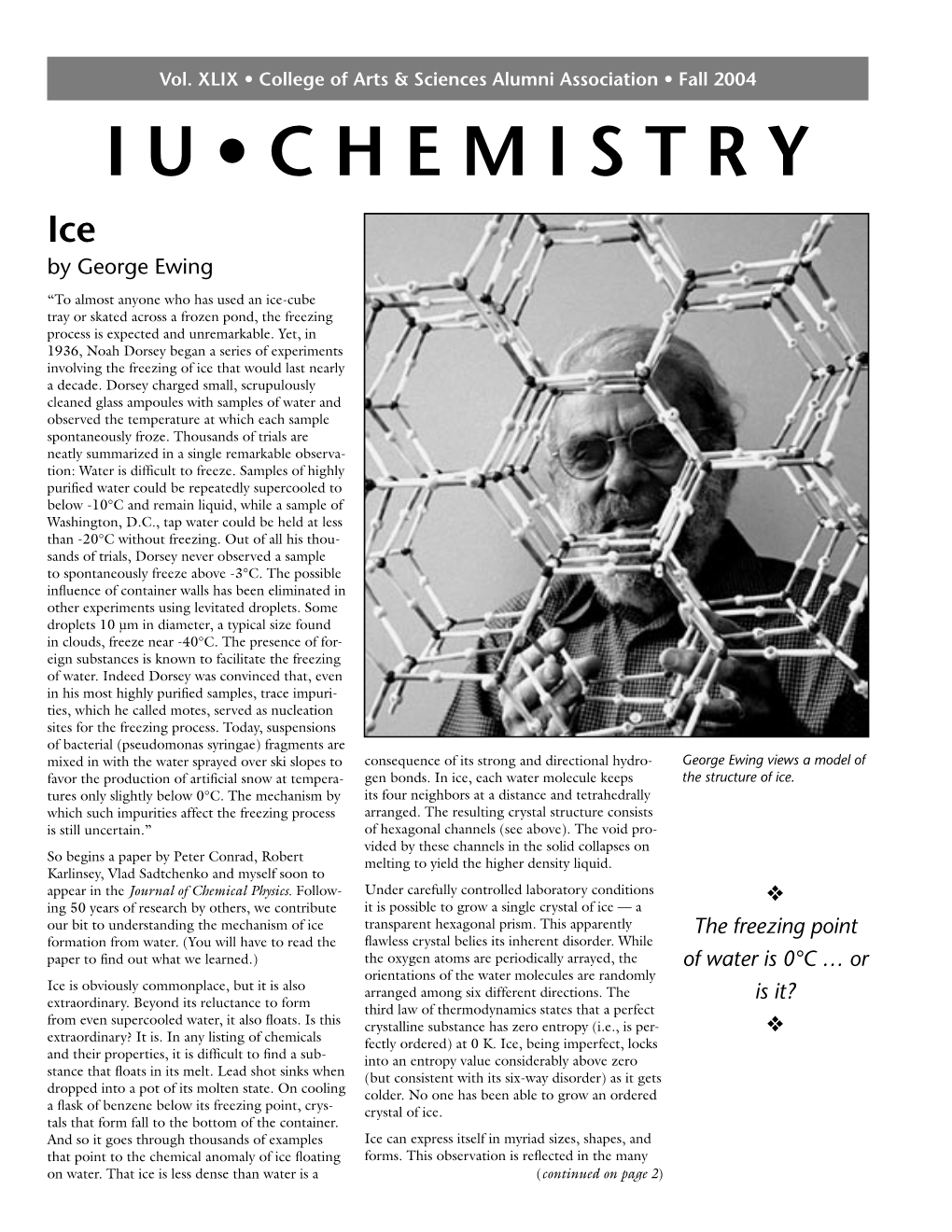 IU • Chemistry Southern Indiana Section ACS Activities