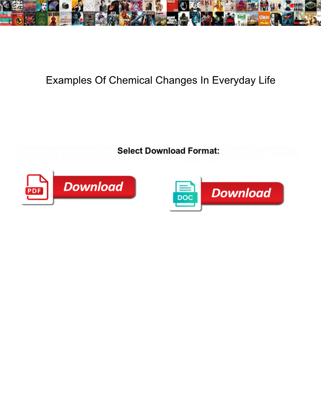 Examples of Chemical Changes in Everyday Life