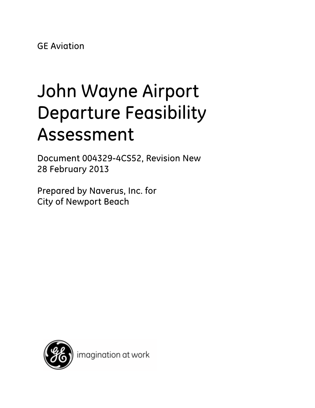 John Wayne Airport Departure Feasibility Assessment