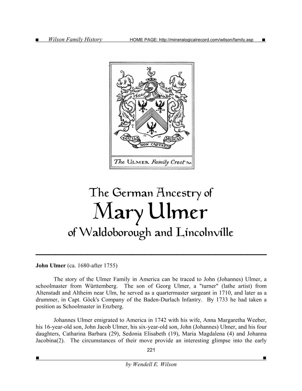 Mary Ulmer of Waldoborough and Lincolnville ______