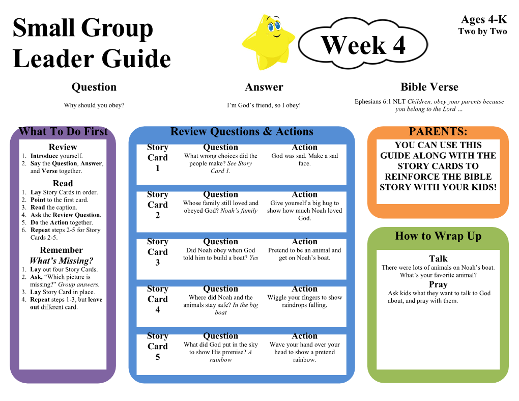 Small Group Leader Guide Week 4