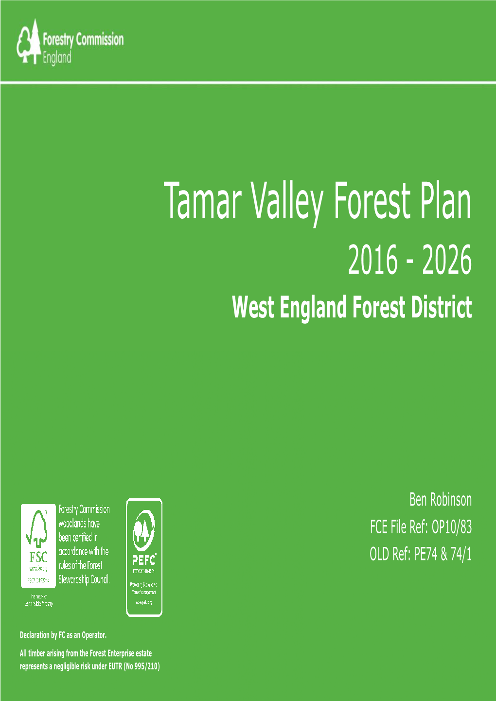 Tamar Valley Forest Plan 2016 - 2026 Page