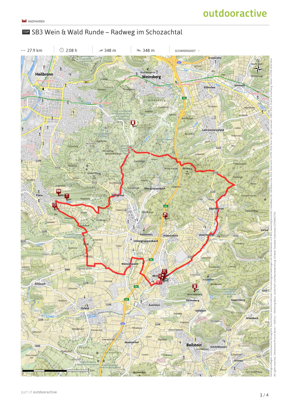 SB3 Wein & Wald Runde – Radweg Im Schozachtal