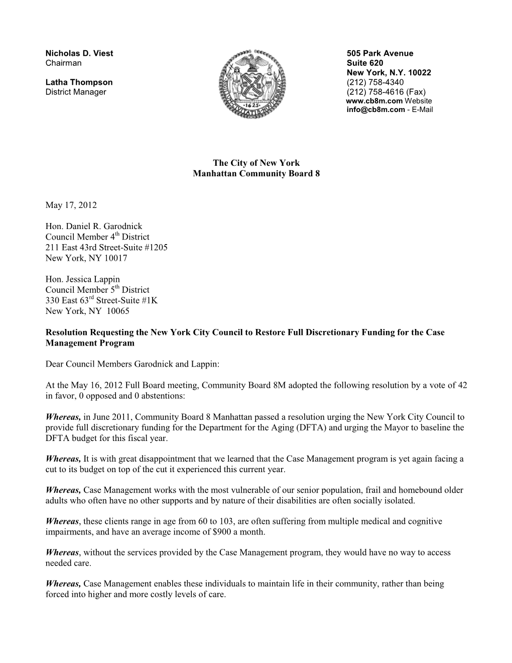 0512 Reso NYC Council Restore Funding.Pdf