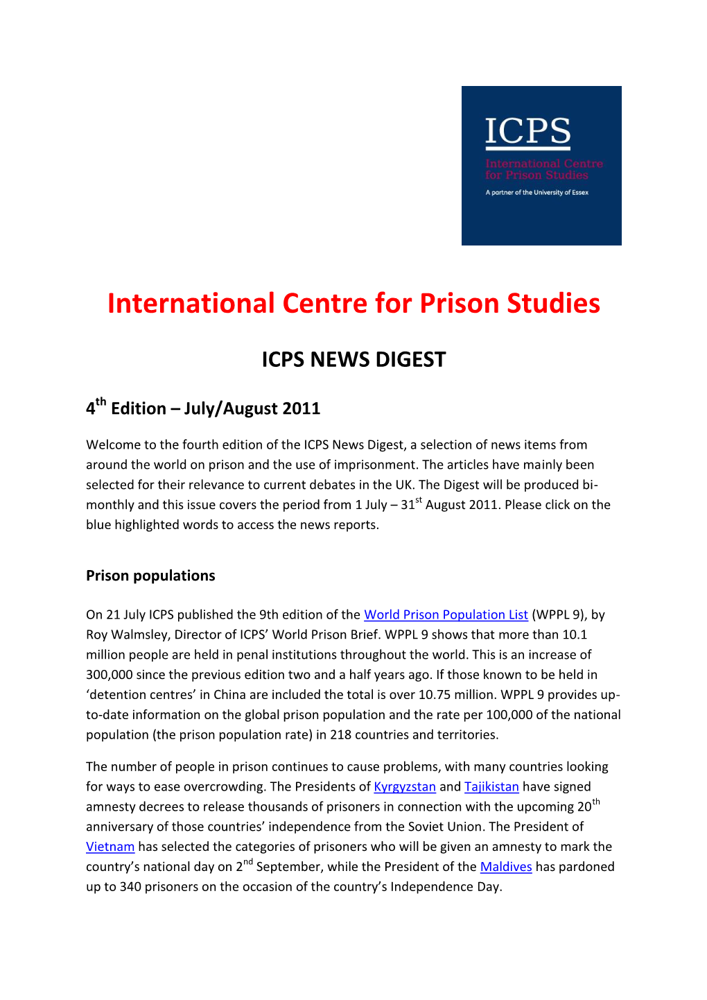 International Centre for Prison Studies