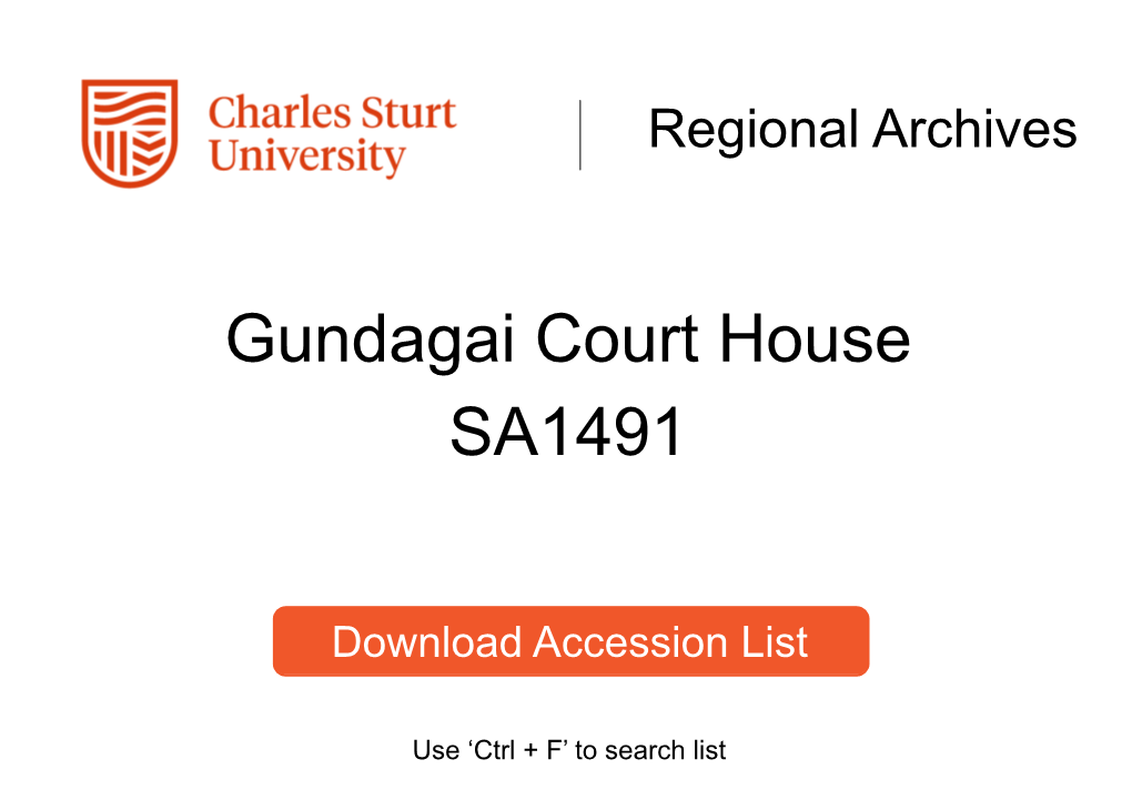 Gundagai Court House SA1491