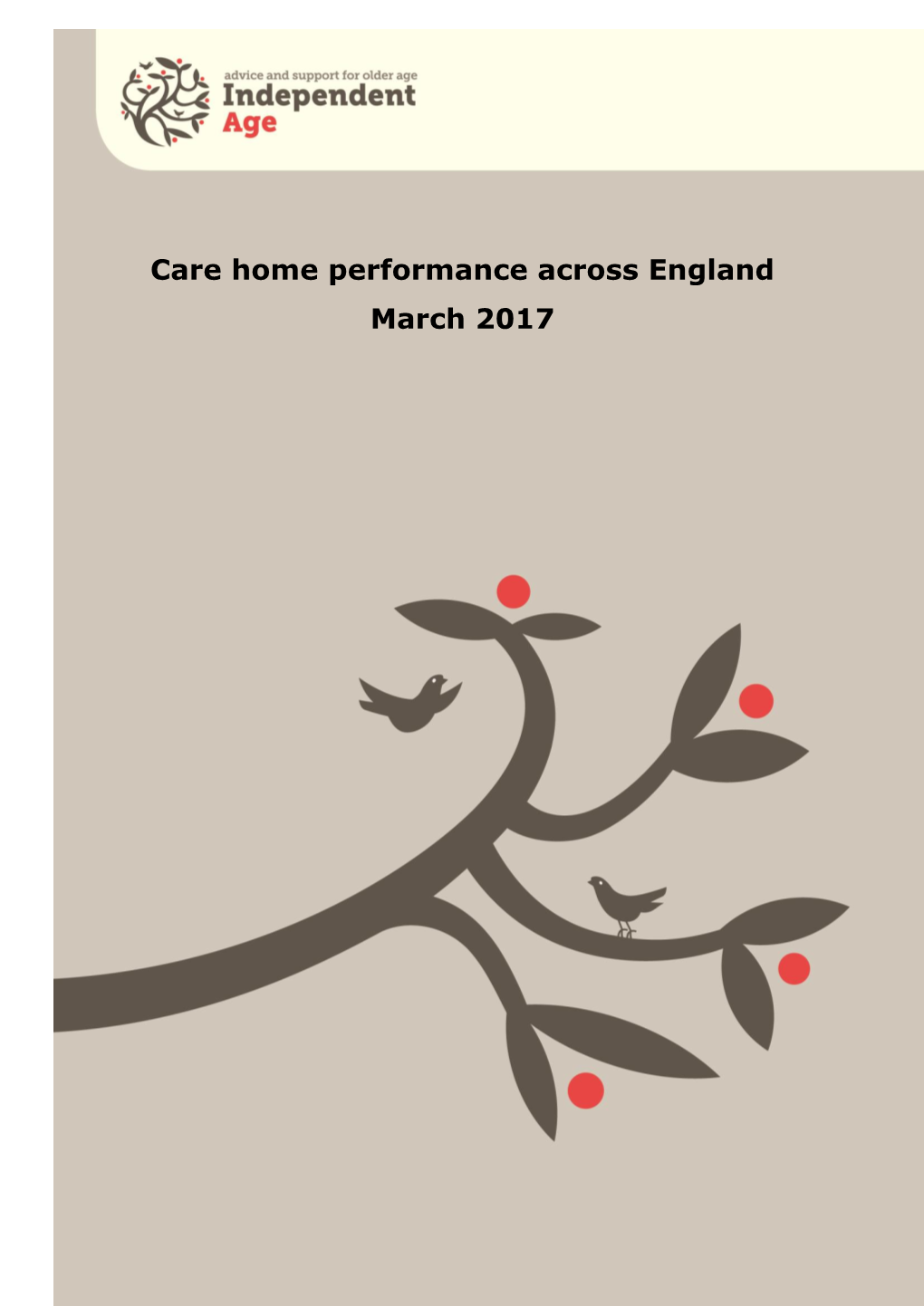 Care Home Performance Across England March 2017