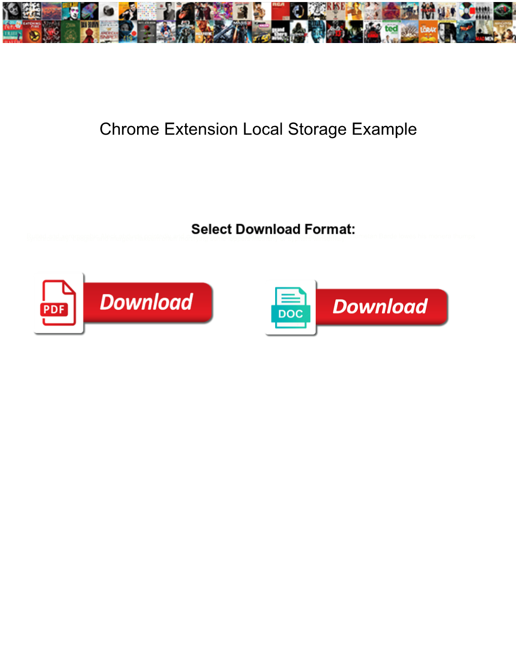Chrome Extension Local Storage Example