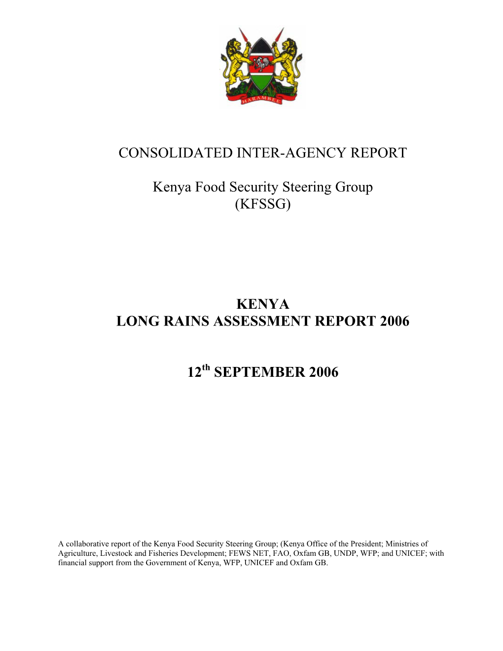 Kenya Long Rains Assessment Report 2006 12