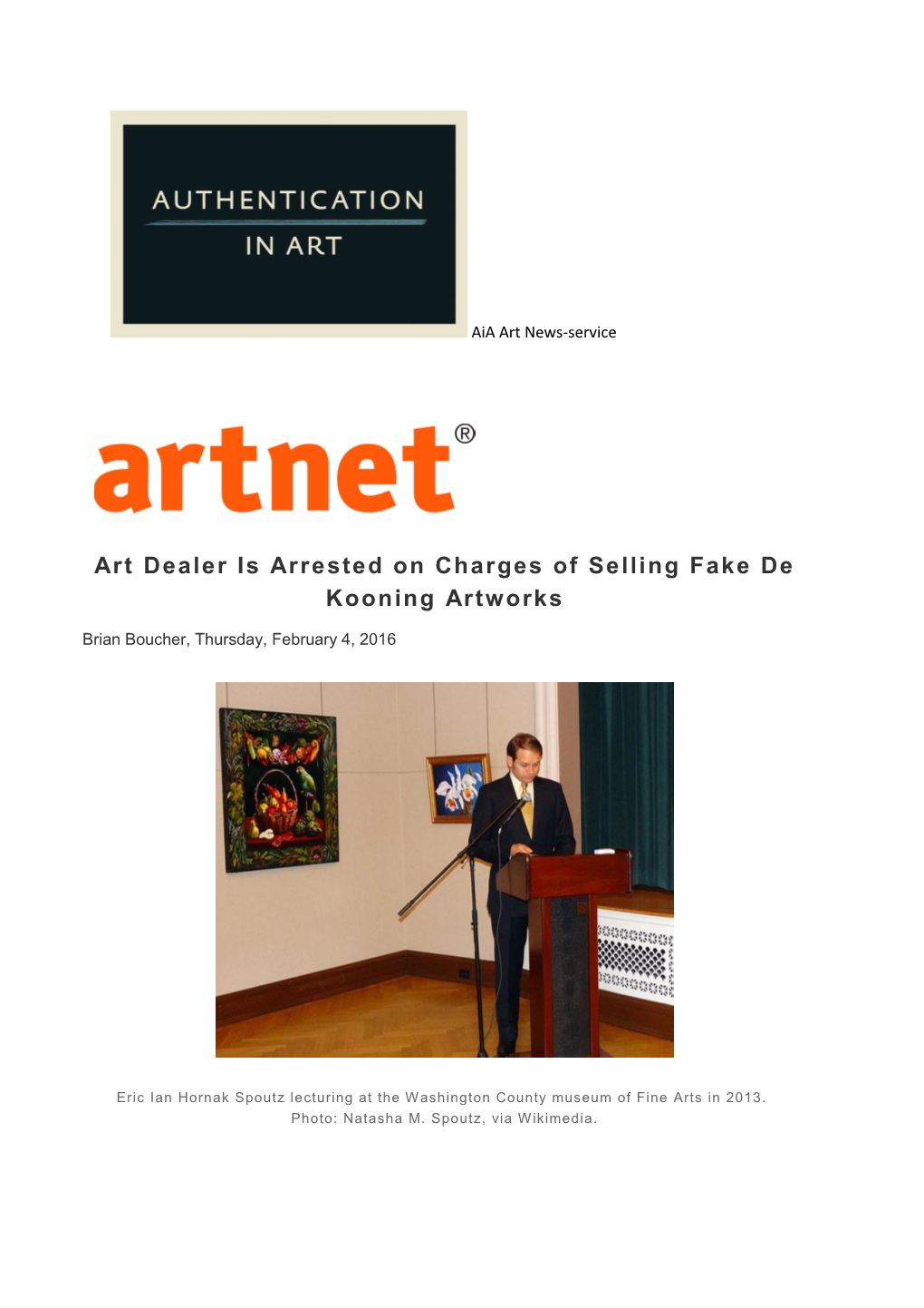 Art Dealer Is Arrested on Charges of Selling Fake De Kooning Artworks