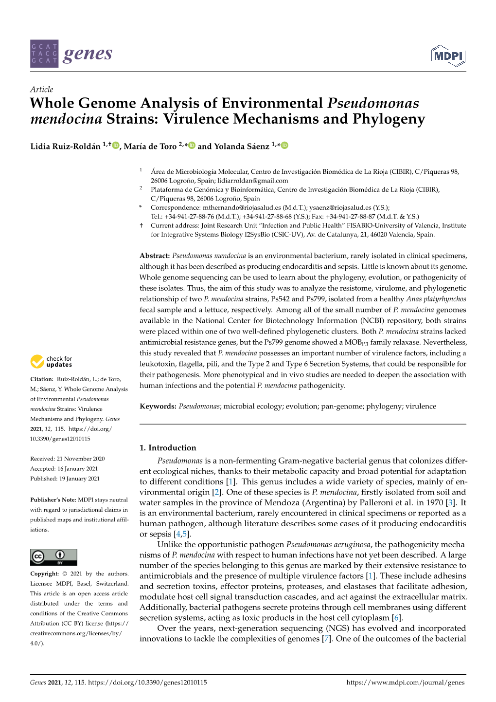 Virulence Mechanisms and Phylogeny