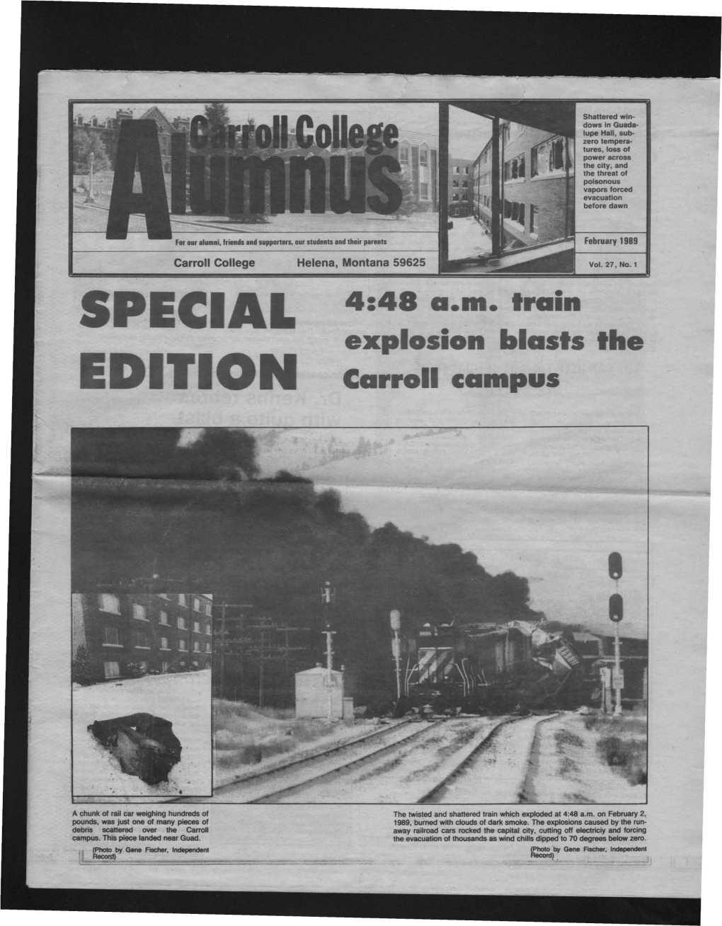 Carroll College Alumnus: 1989 Train Explosion(Link Is External)