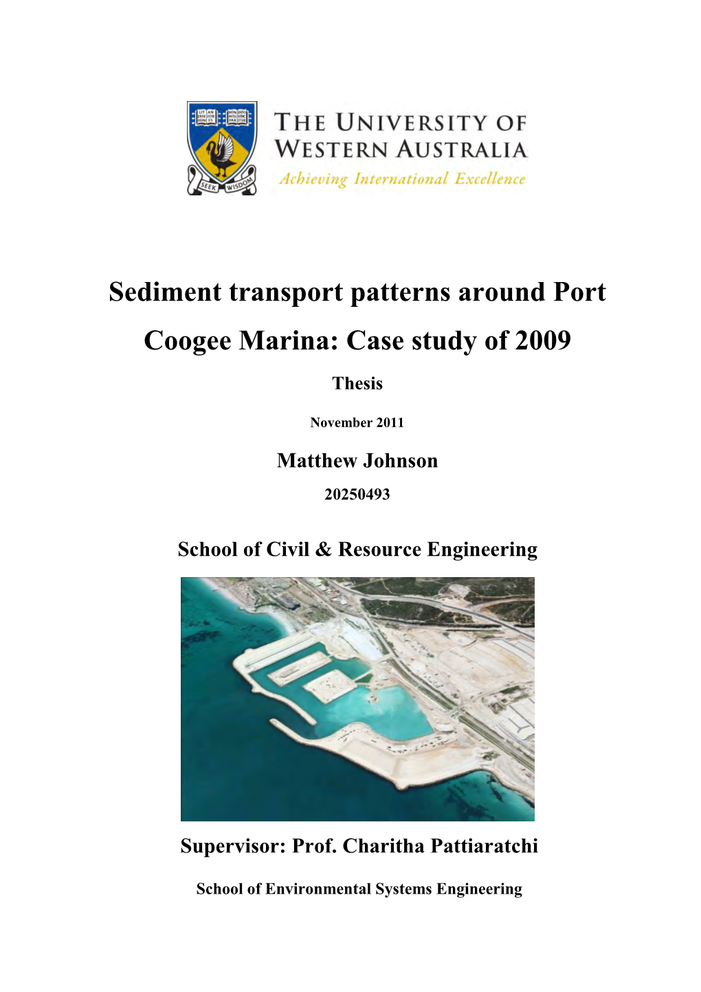 Sediment Transport Patterns Around Port Coogee Marina: Case Study of 2009