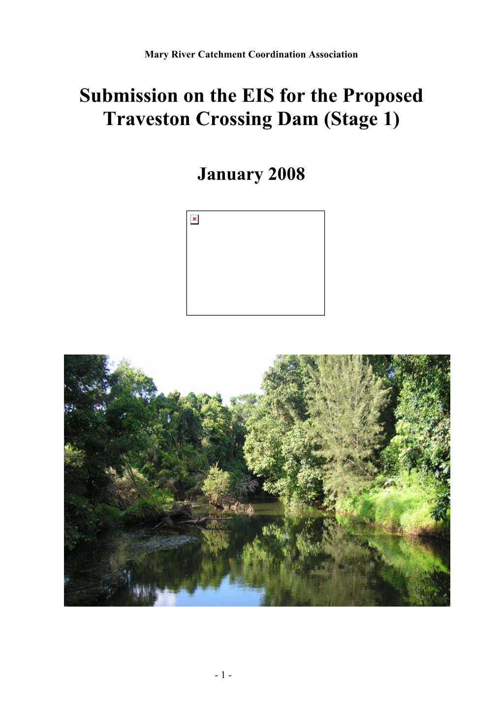 Submission on the EIS for the Proposed Traveston Crossing Dam (Stage 1)