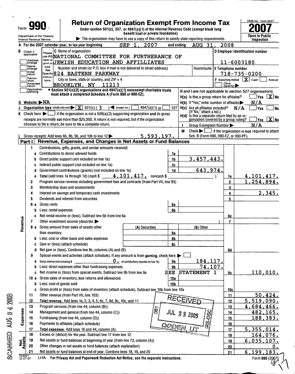 990 Return of Organization Exempt from Income