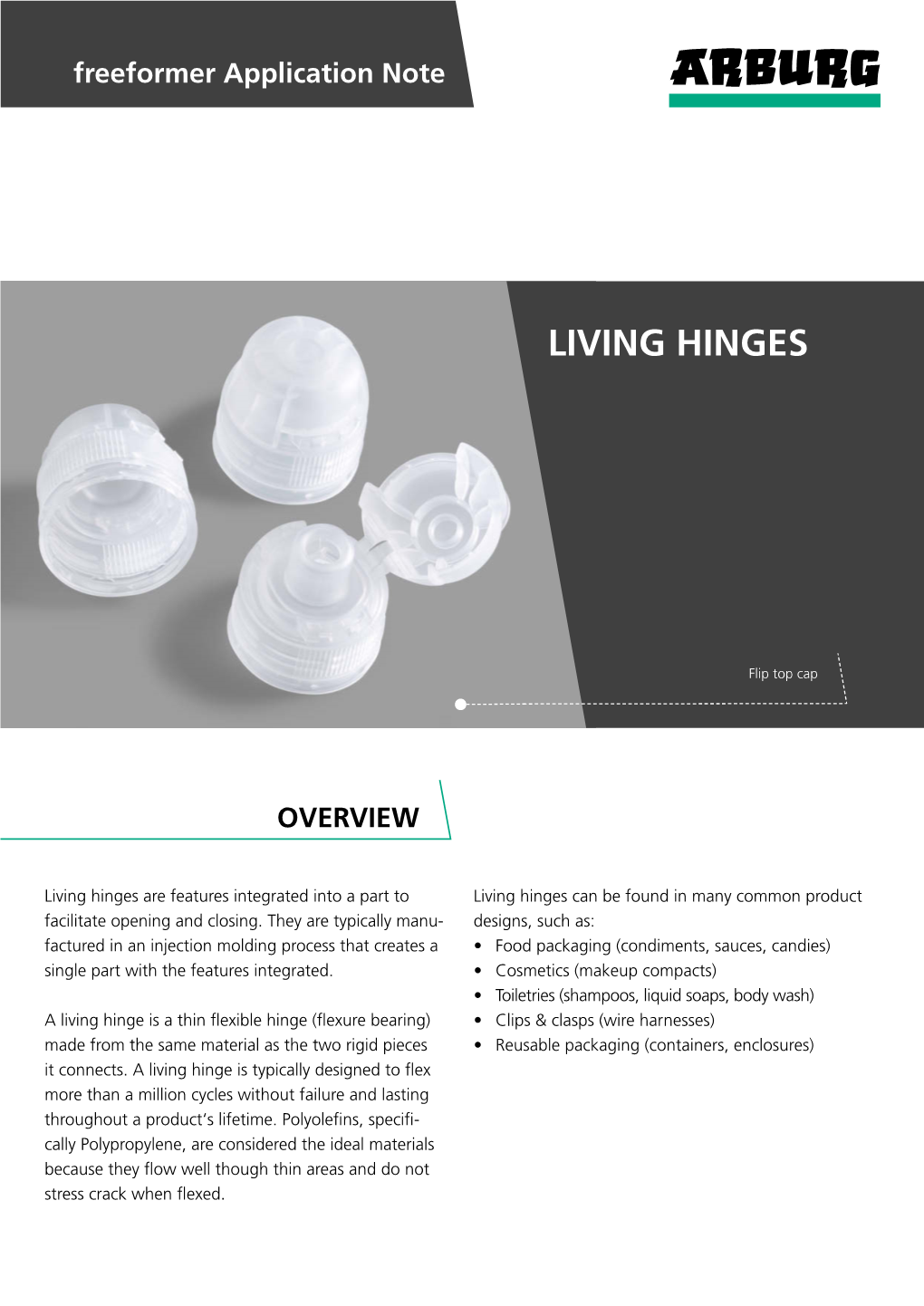 Freeformer Application Note: Living Hinges