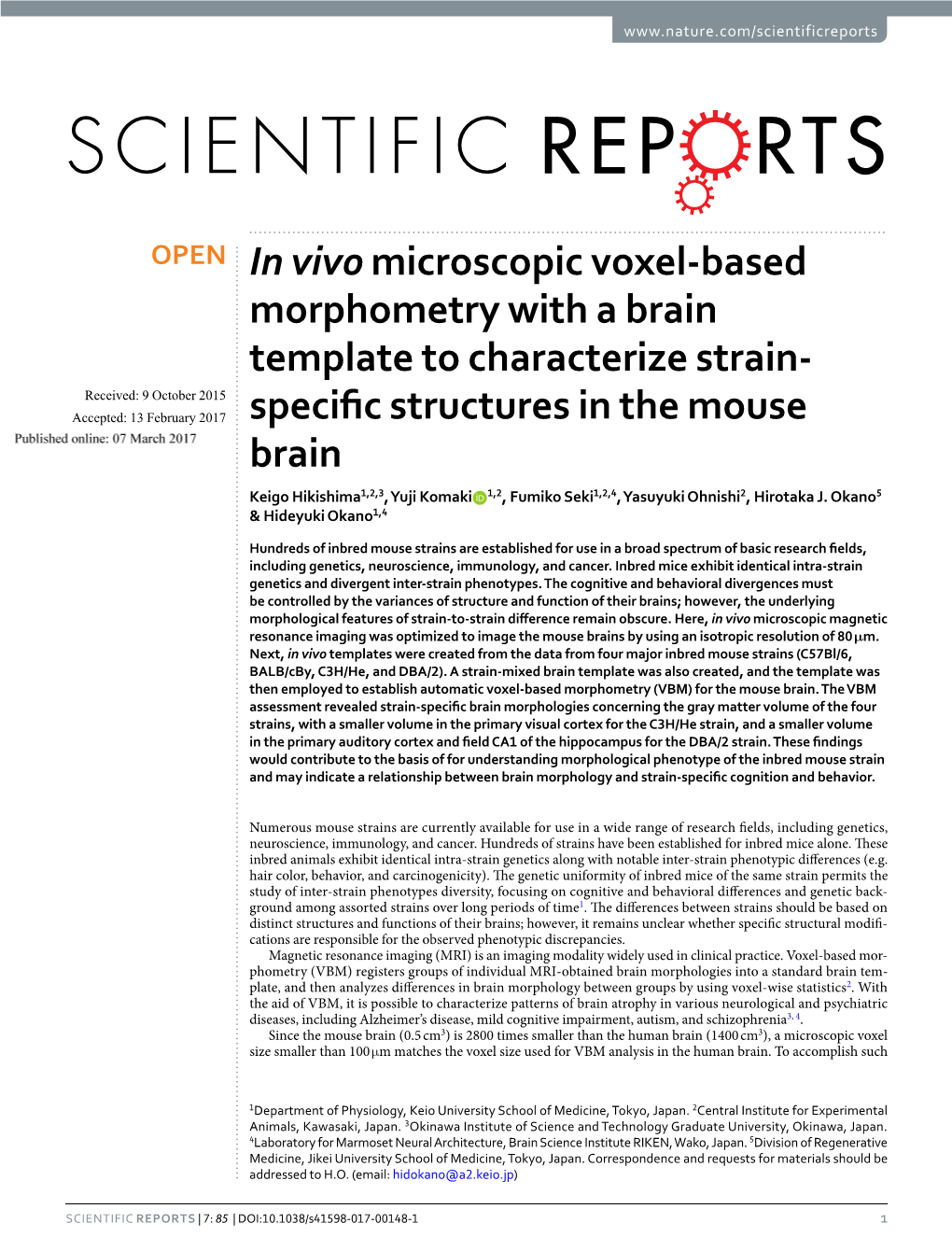 In Vivo Microscopic Voxel-Based Morphometry with a Brain Template