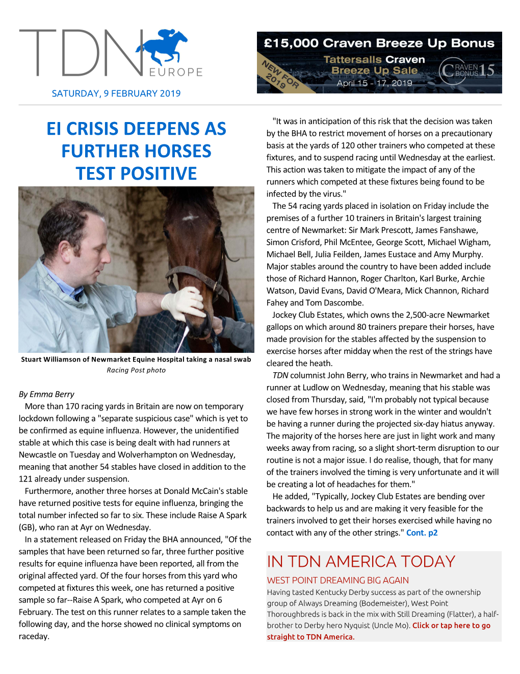 Ei Crisis Deepens As Further Horses Test Positive
