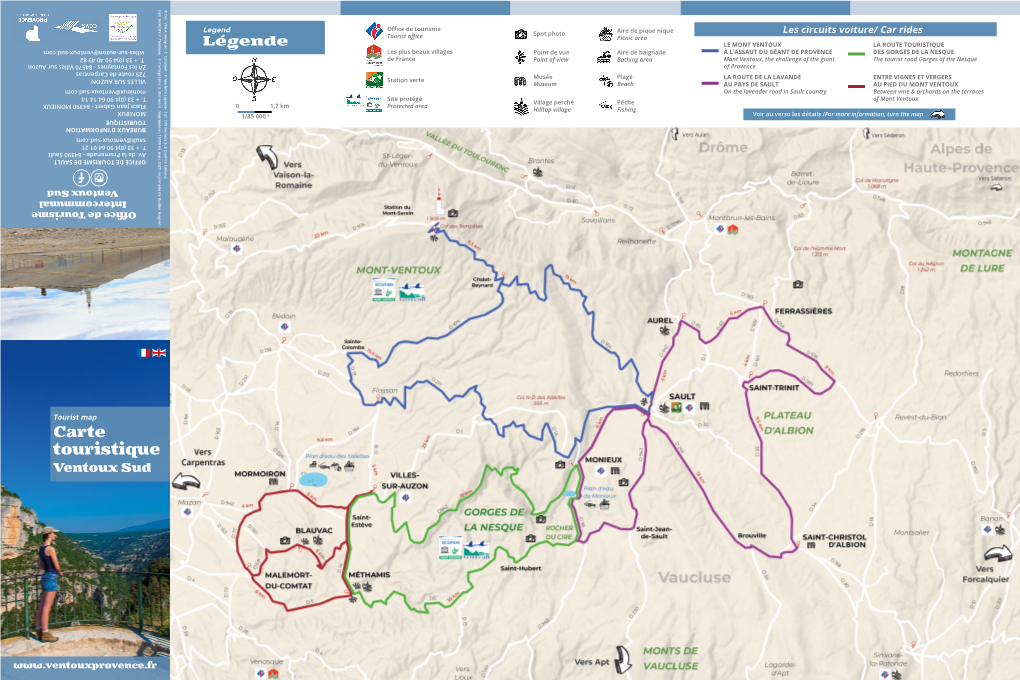 Carte Touristique Ventoux Sud