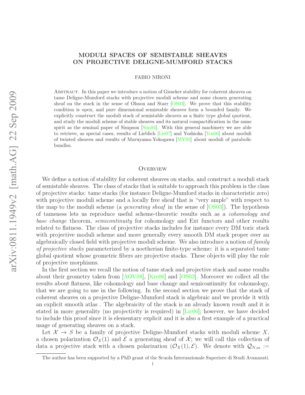 Moduli Spaces of Semistable Sheaves on Projective Deligne-Mumford Stacks 3