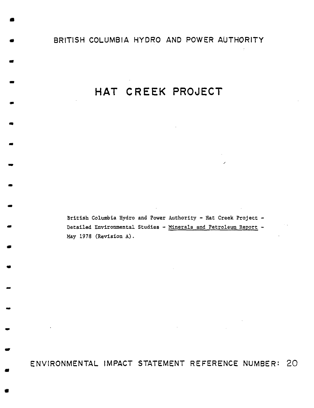 Hat Creek Project L