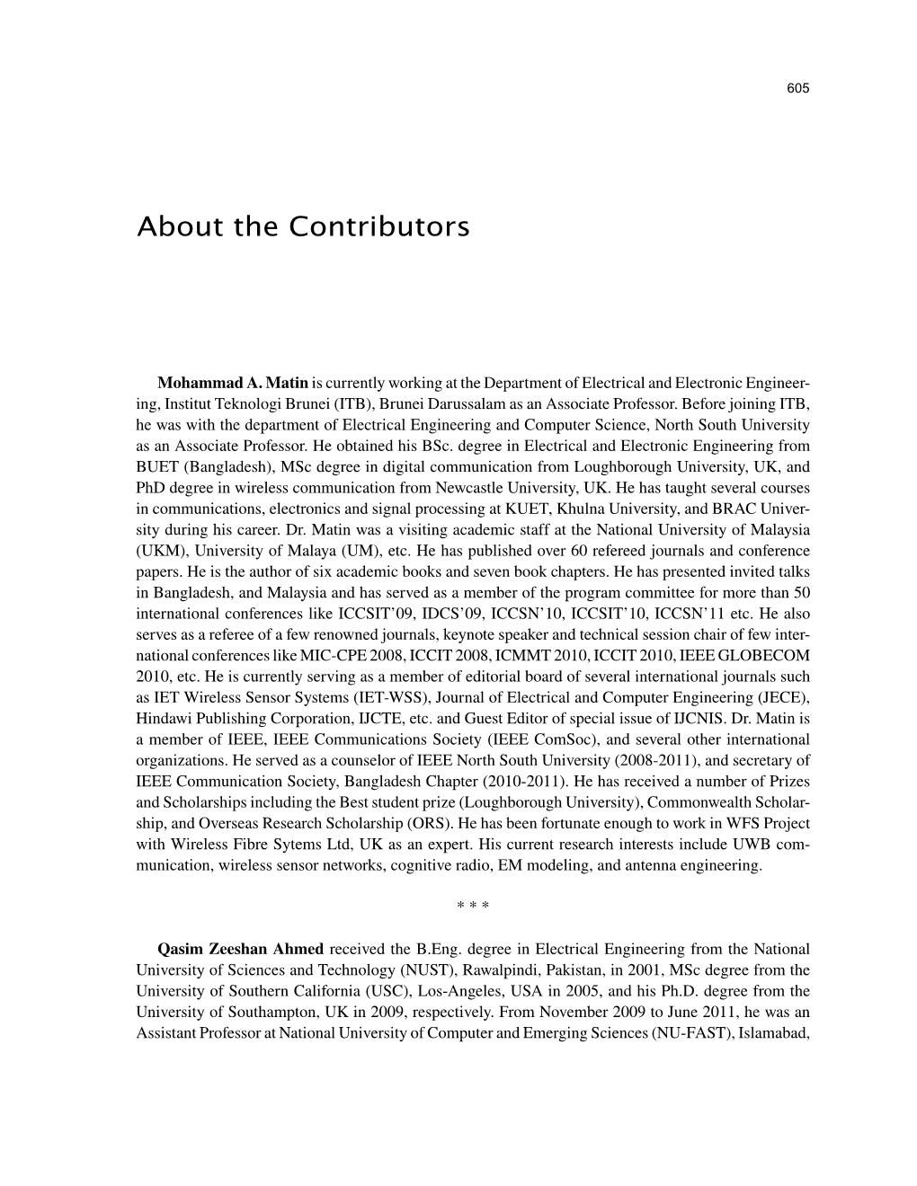 About the Contributors