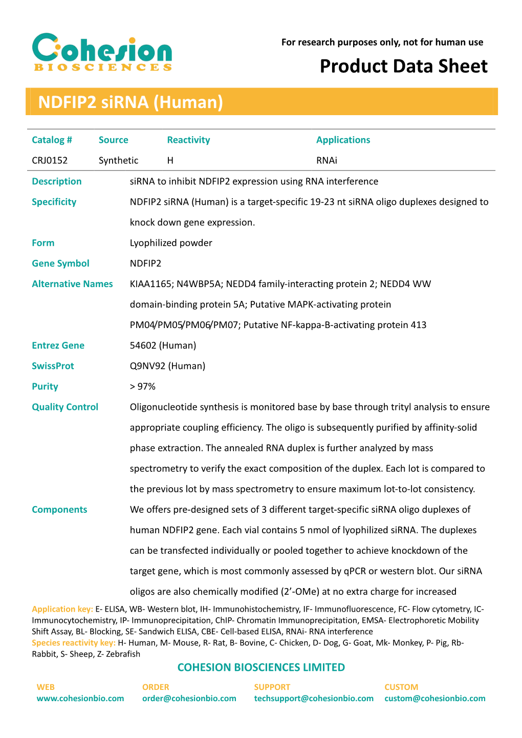 NDFIP2 Sirna (Human)