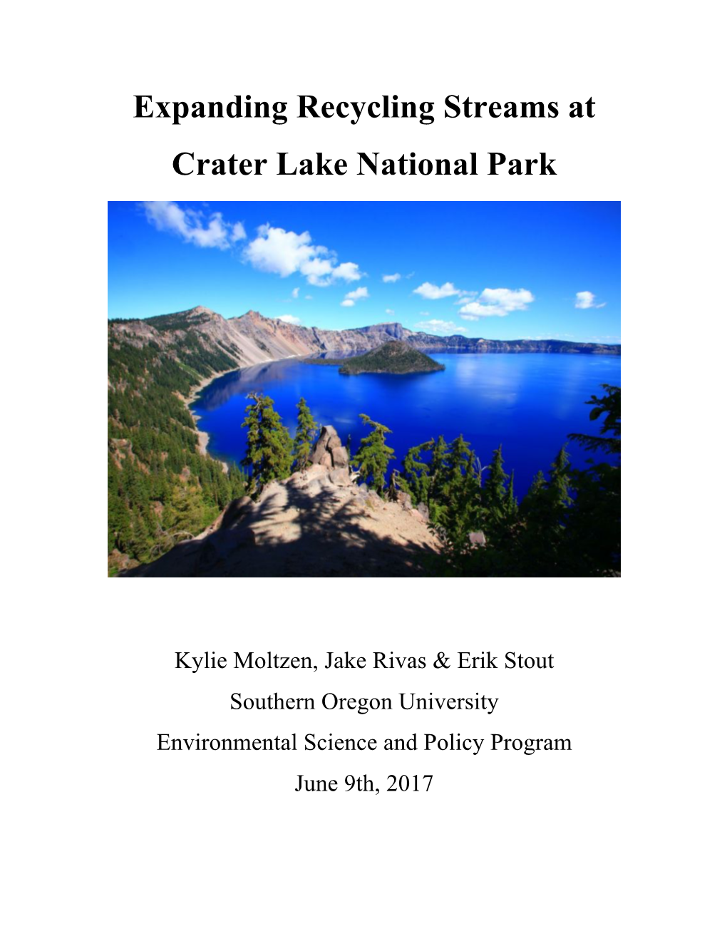 Expanding Recycling Streams at Crater Lake National Park