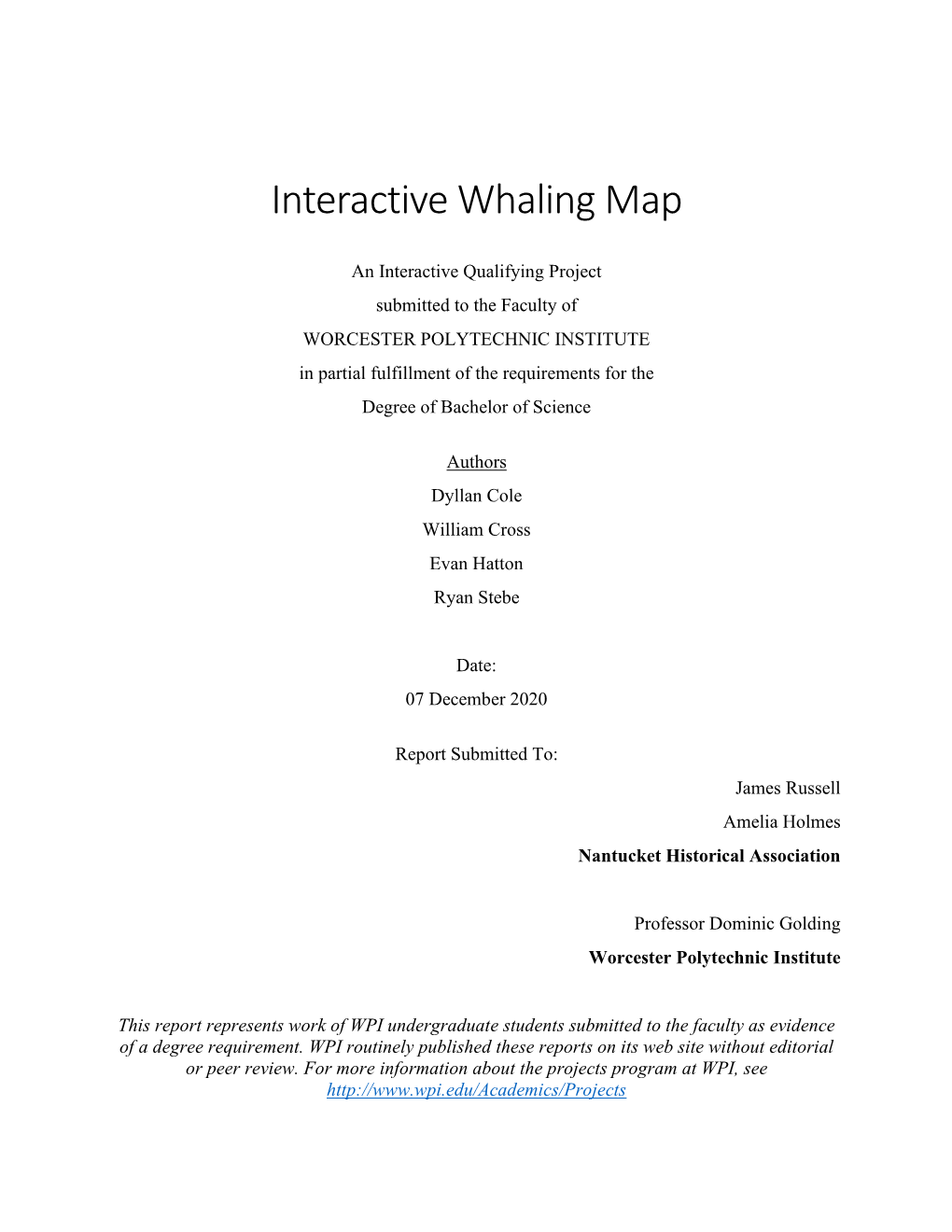 Interactive Whaling Map
