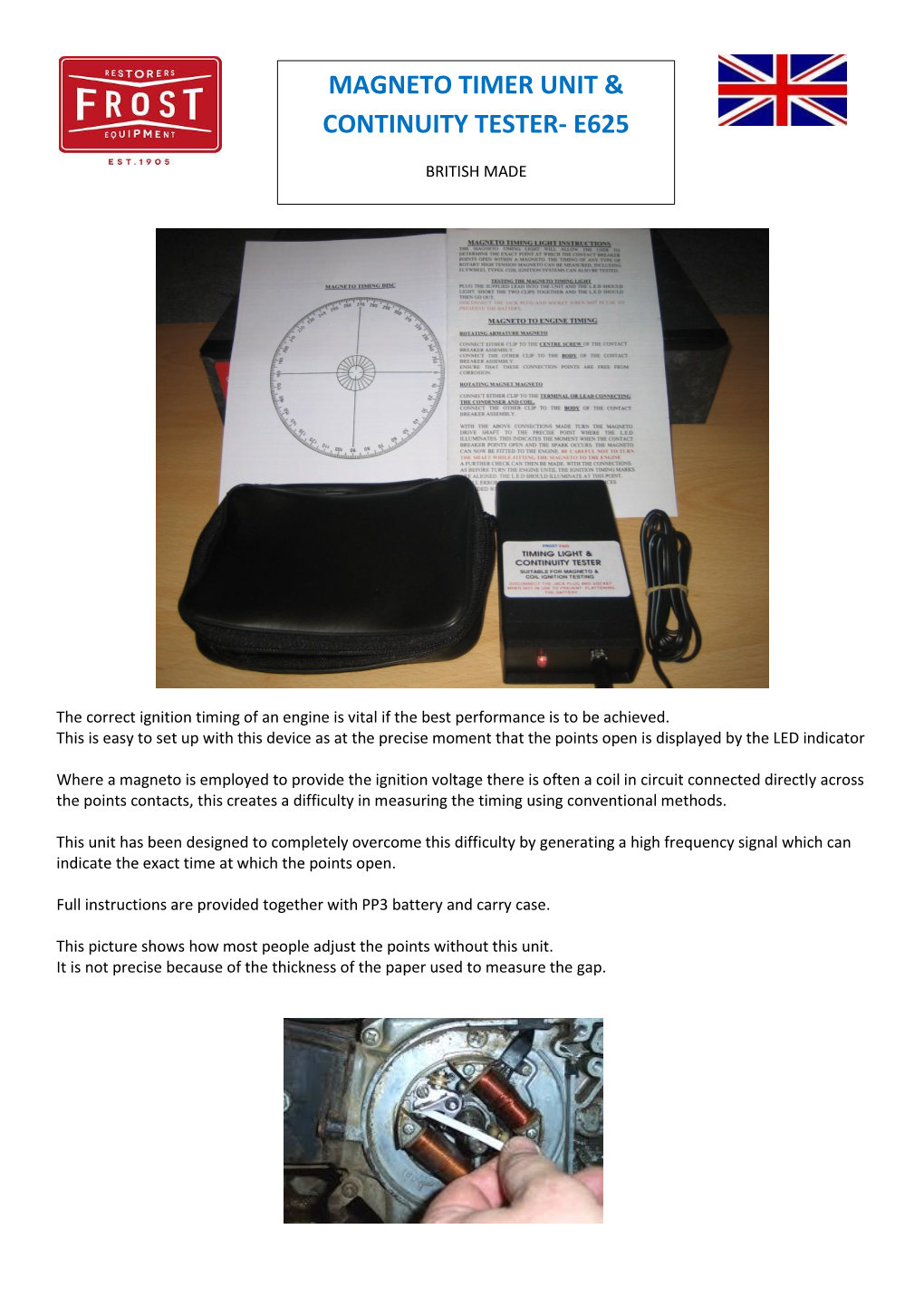 Magneto Timer Unit & Continuity Tester- E625