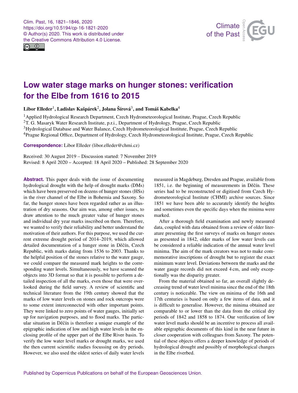 Article Focuses on These Hunger Stones; It Seeks to Part of the Elbe