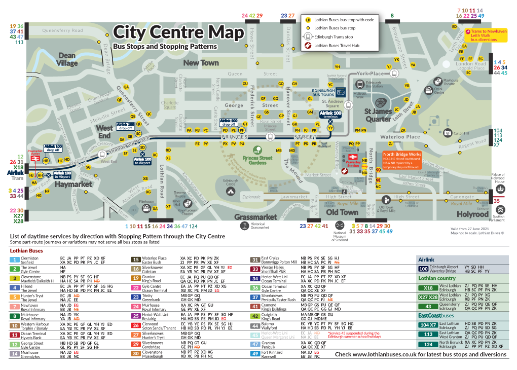 City Centre ROUTE Map 210627