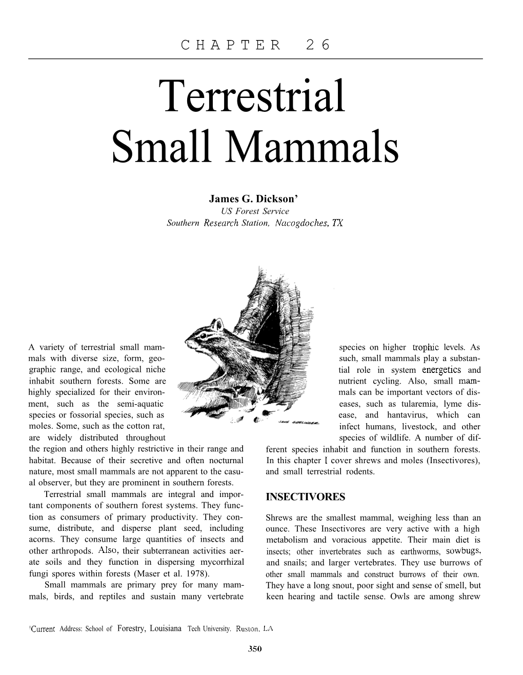 Terrestrial Small Mammals