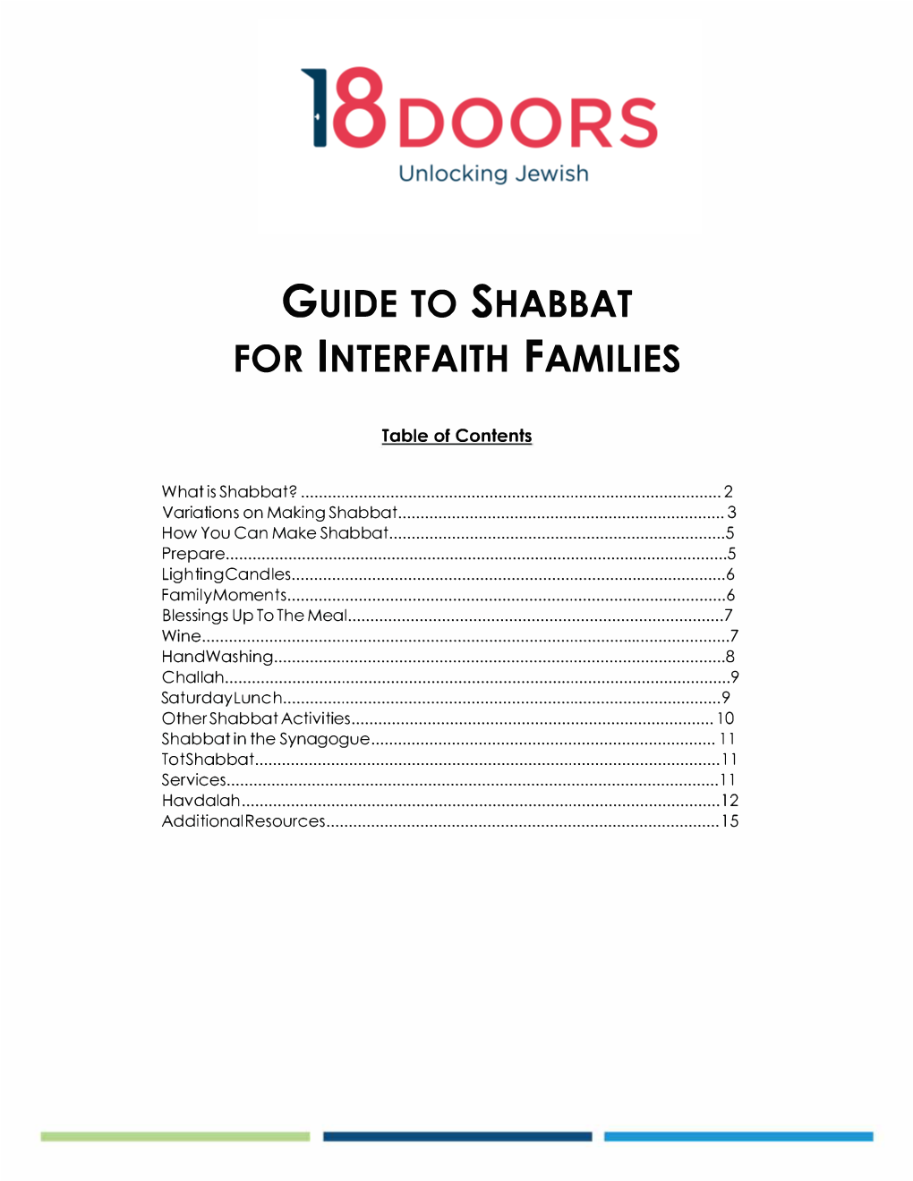 Shabbat Resource Guide