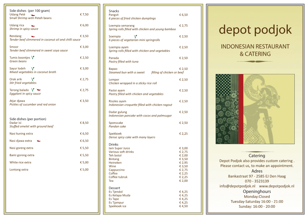 Depot Podjok Menu 2020 Engels 20200806.Indd