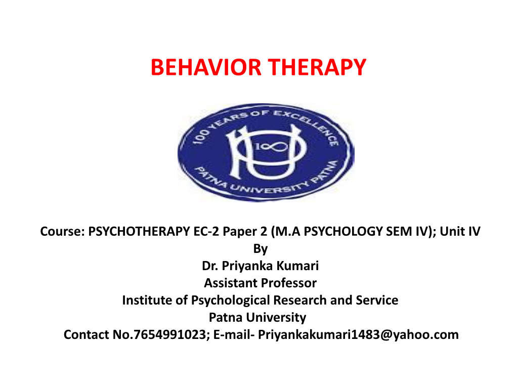 Behavior Therapy.Pdf