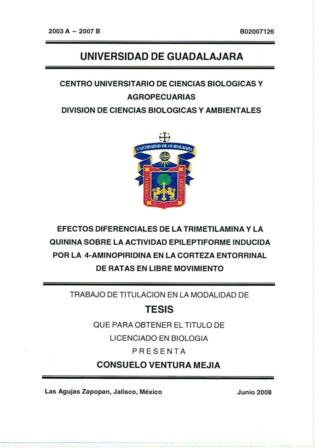 Universidad De Guadalajara Tesis