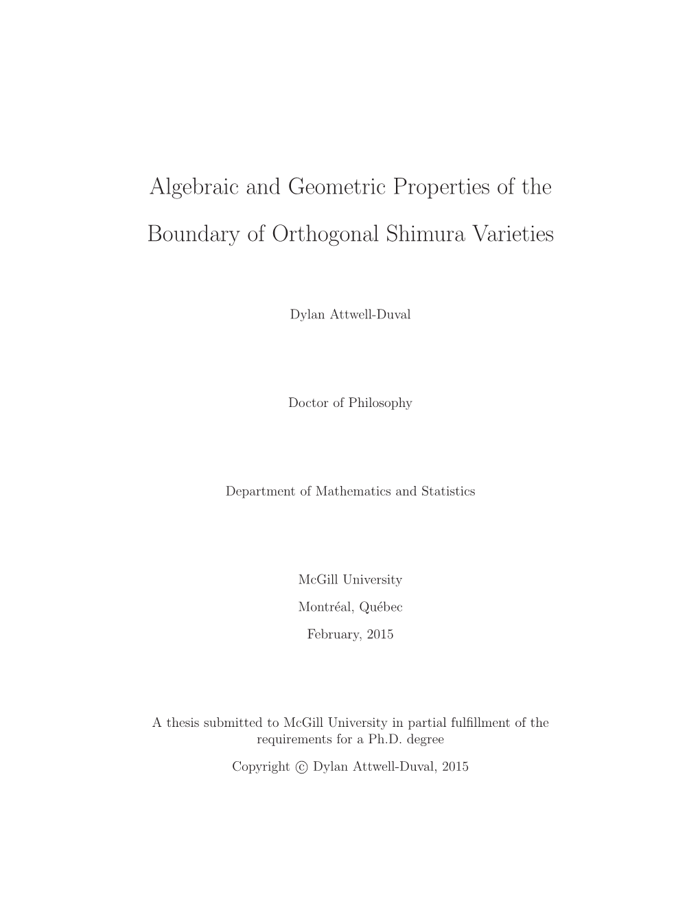 Algebraic and Geometric Properties of the Boundary of Orthogonal Shimura Varieties