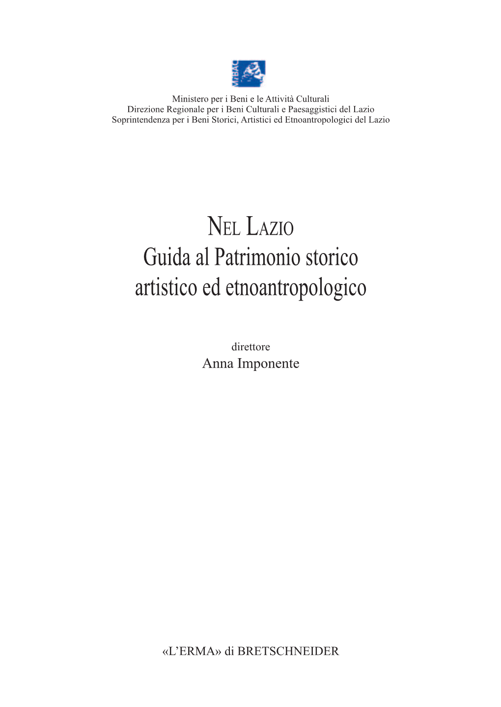 Guida Al Patrimonio Storico Artistico Ed Etnoantropologico