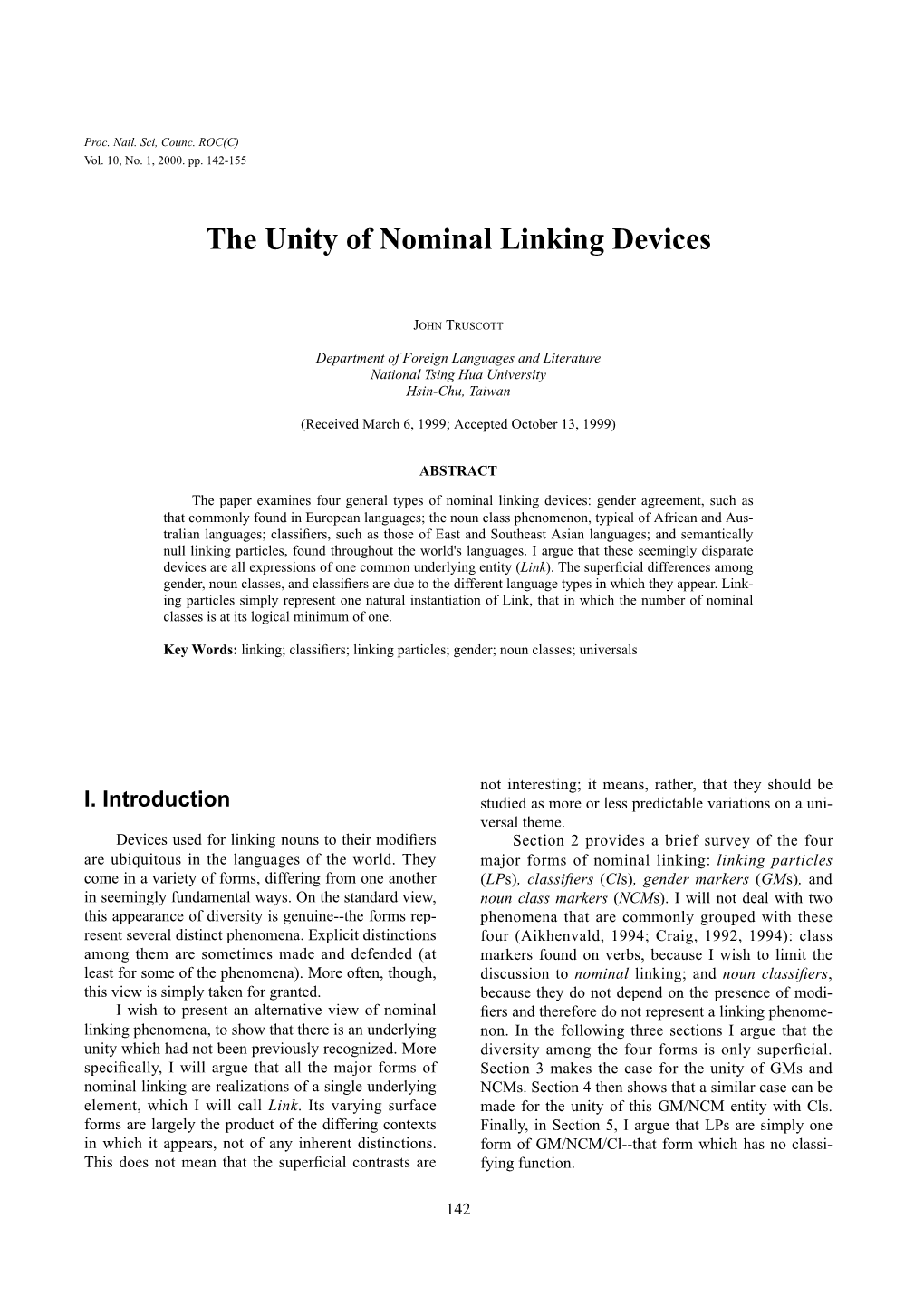 The Unity of Nominal Linking Devices