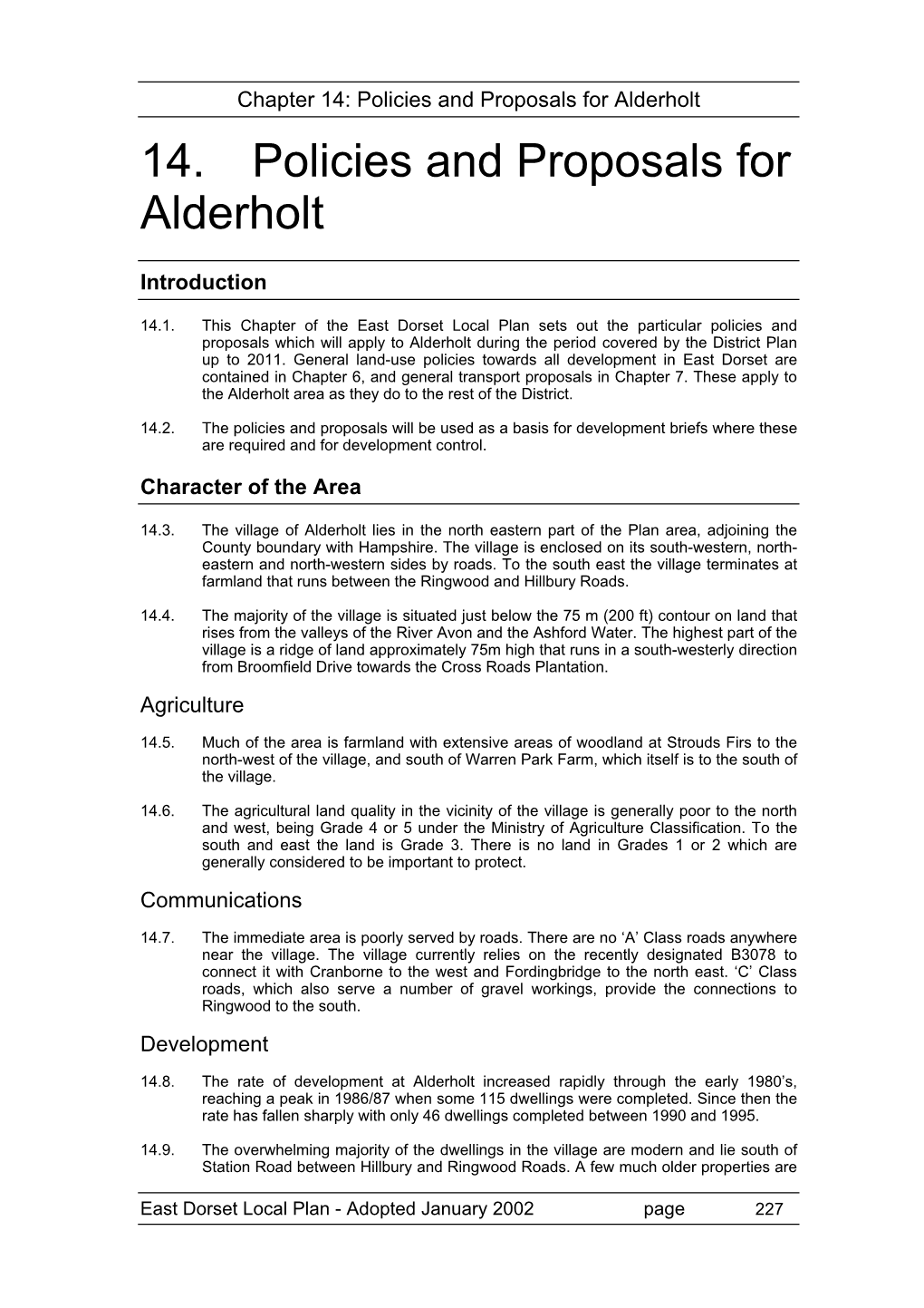 Chapter-14 Alderholt