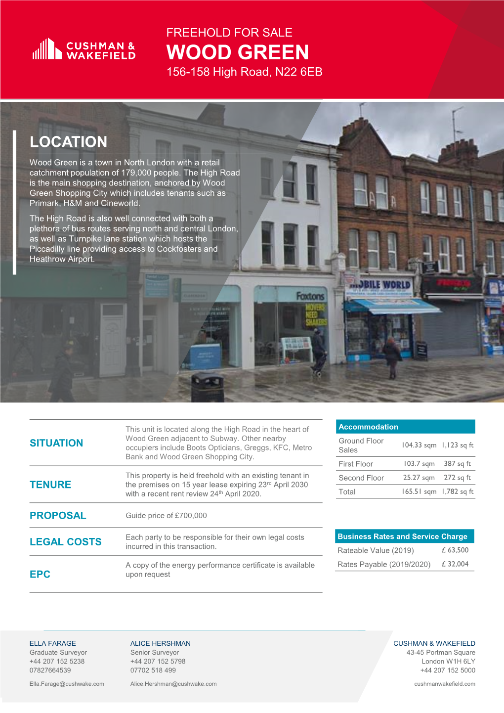 WOOD GREEN 156-158 High Road, N22 6EB