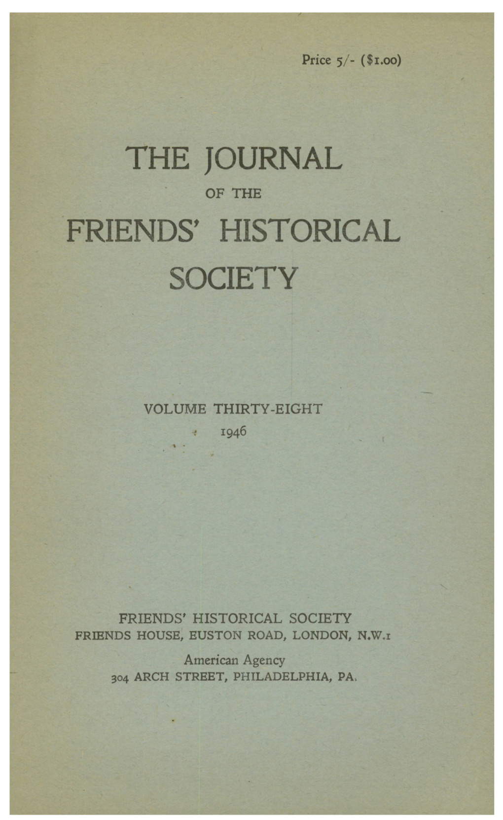 Of the Friends' Historical Society