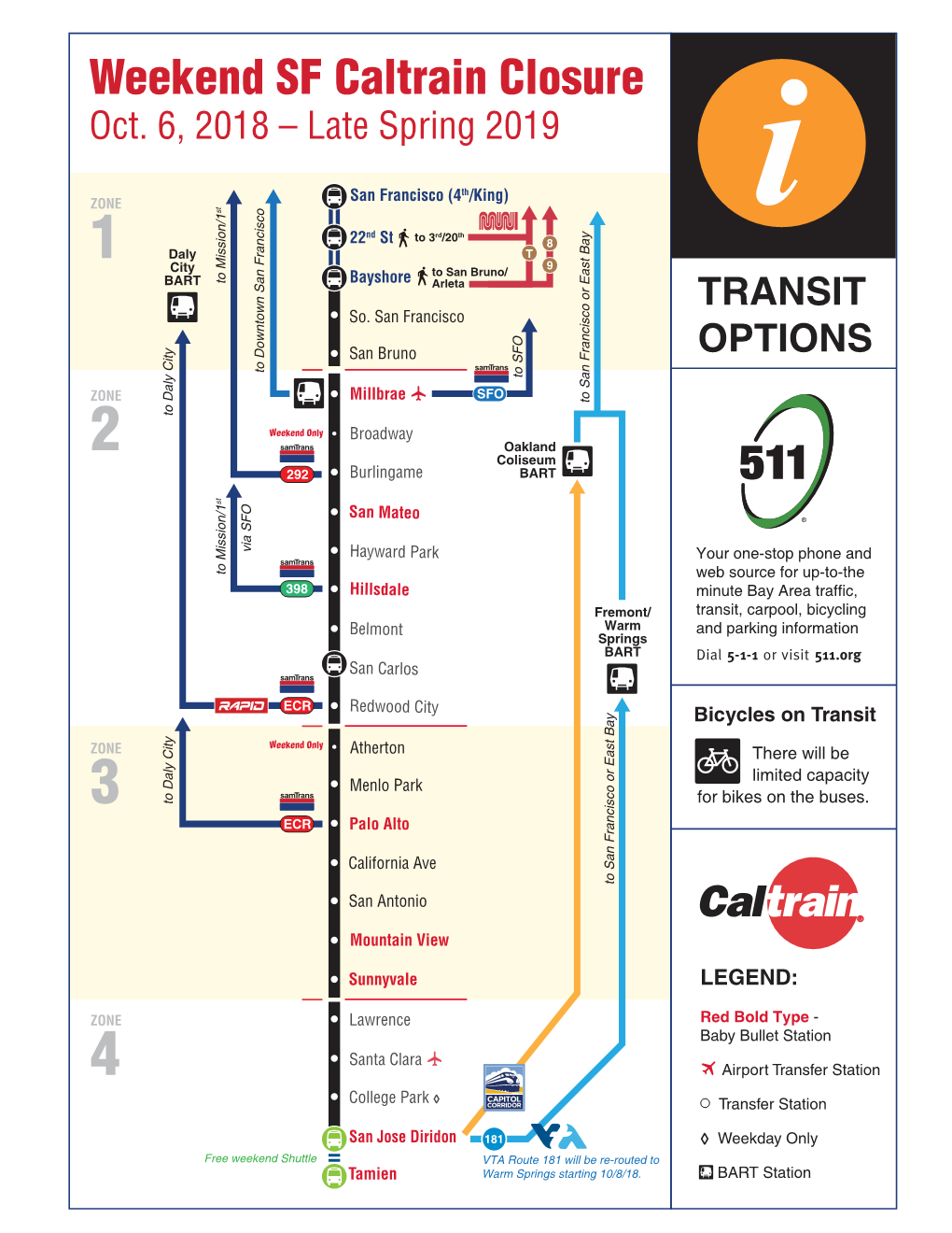 Weekend SF Caltrain Closure Oct